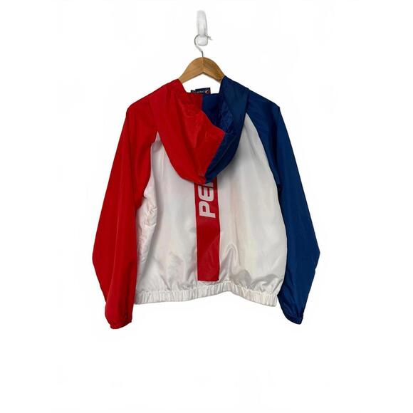 Pepsi Colorblock Windbreaker Jacket with Hood - Picture 2 of 5